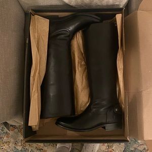 Black Leather Frye Boot